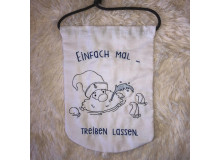 Stickdatei ITH - Seebär Gnom Wimpel "Treiben lassen"